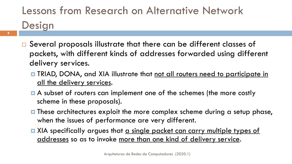 lessons from research on alternative network 1