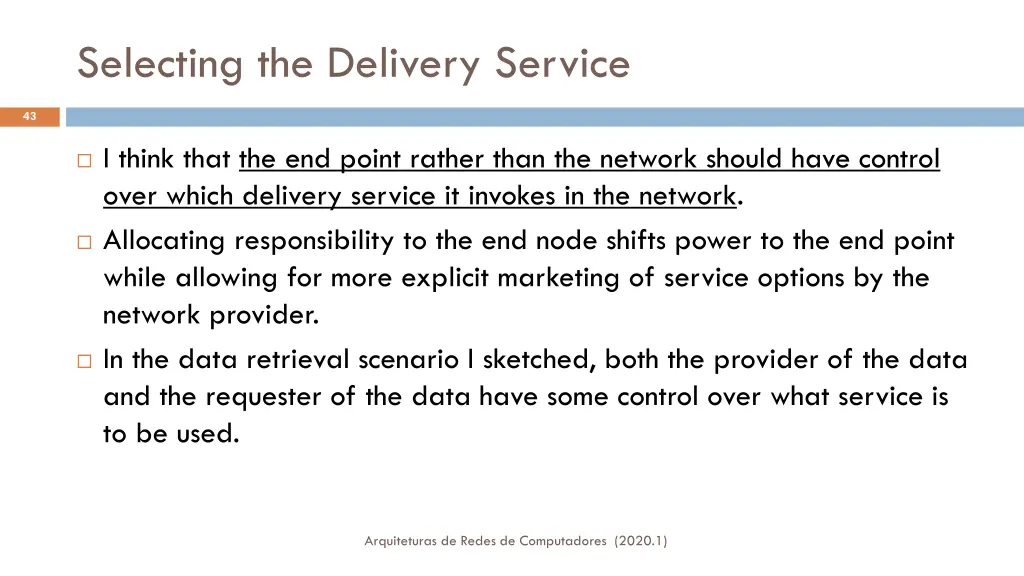 selecting the delivery service 1