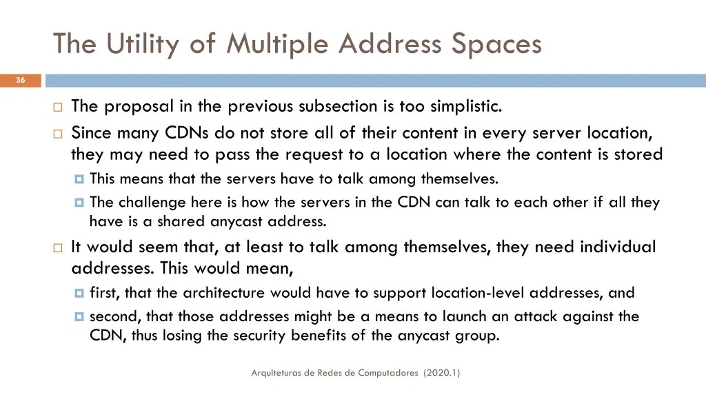 the utility of multiple address spaces