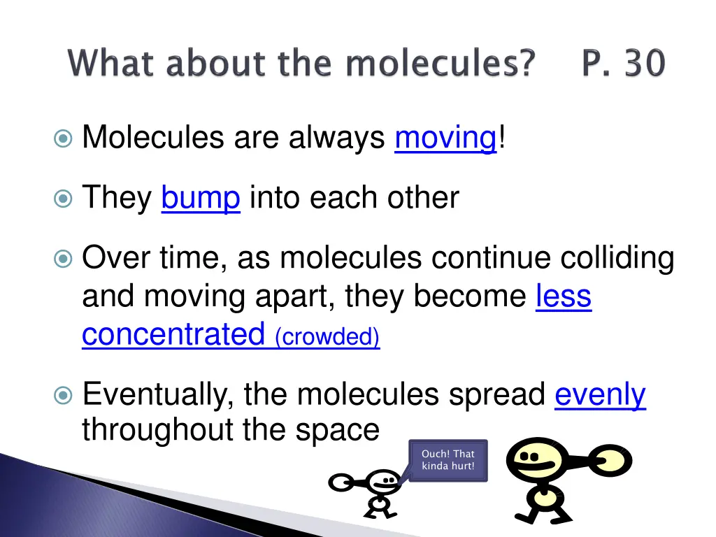 molecules are always moving