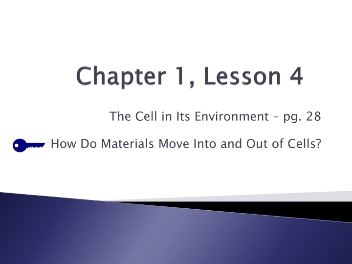 the cell in its environment pg 28