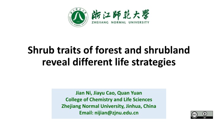 shrub traits of forest and shrubland reveal