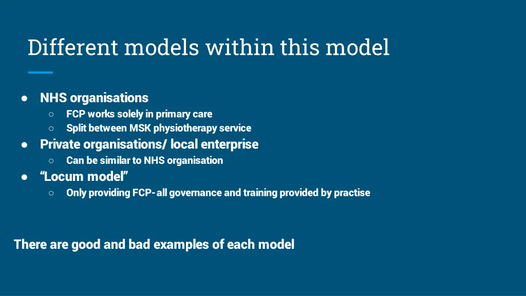 different models within this model