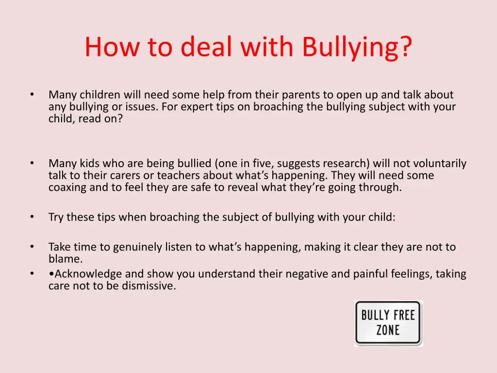 how to deal with bullying