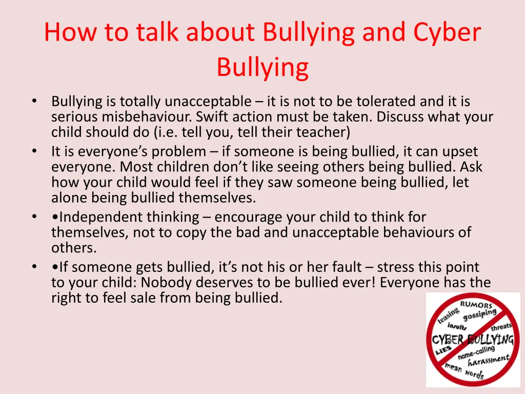 how to talk about bullying and cyber bullying 1