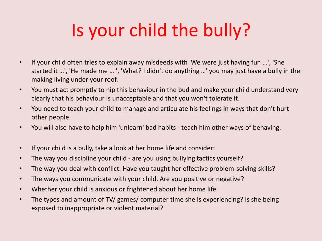 is your child the bully