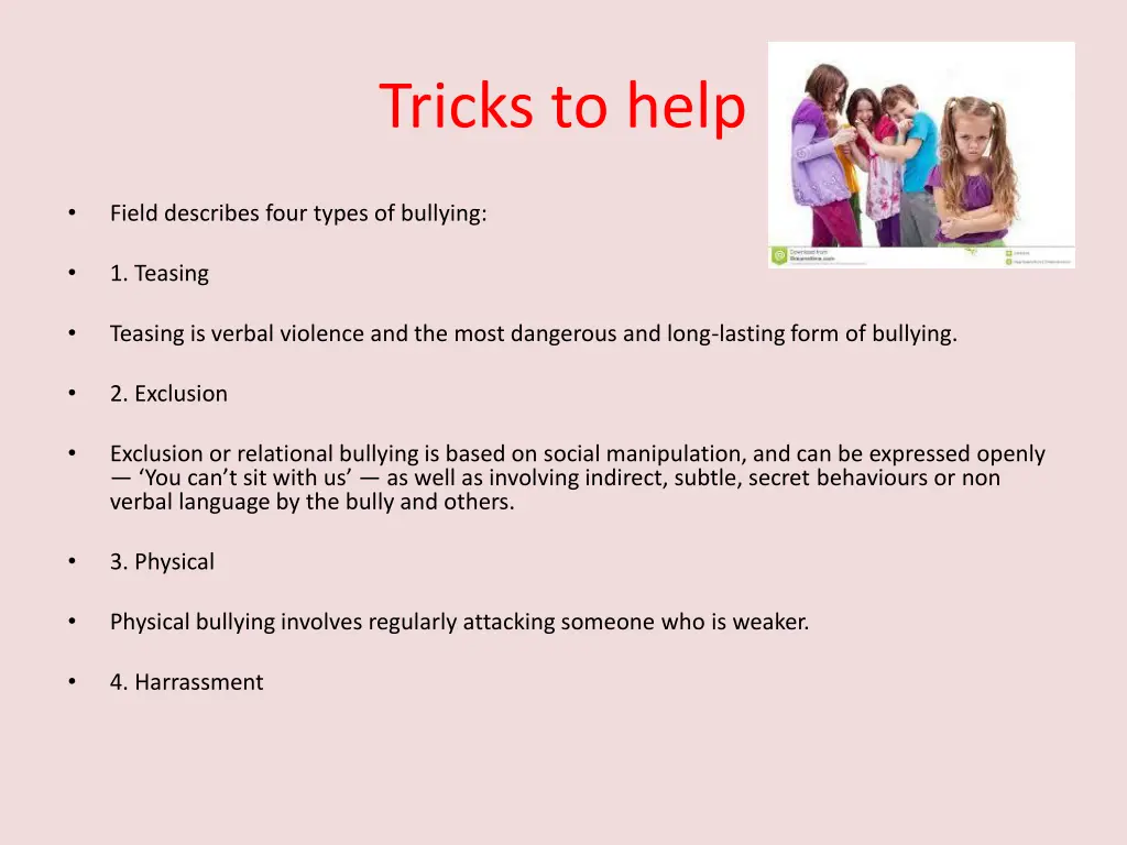 tricks to help