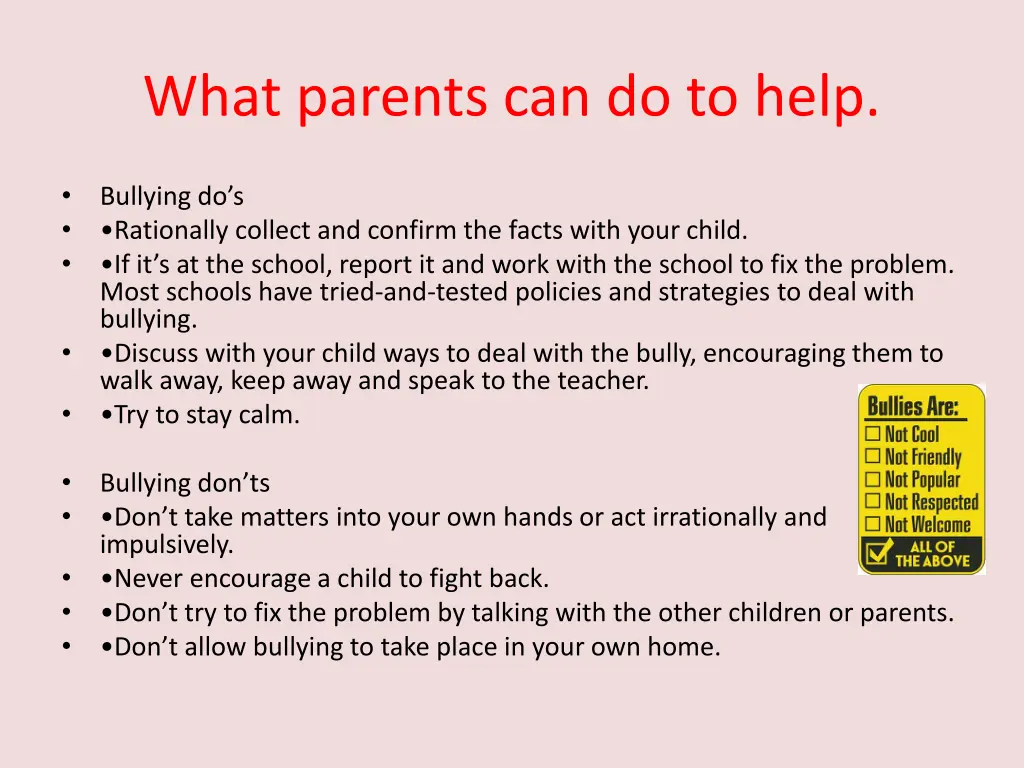what parents can do to help