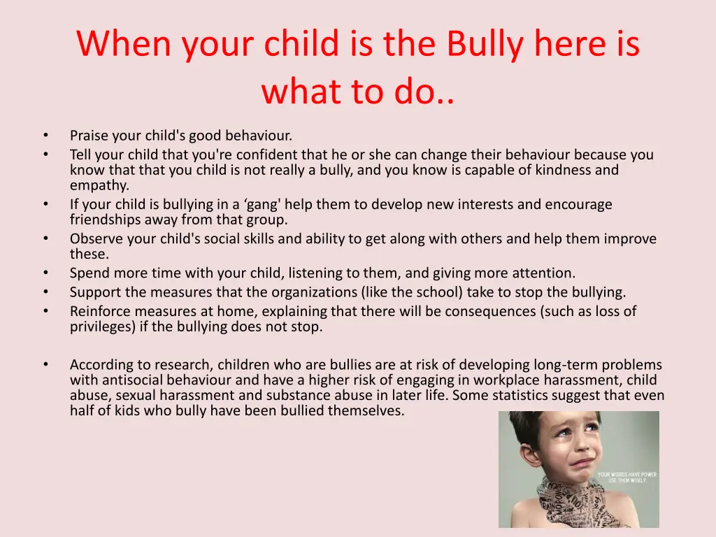when your child is the bully here is what to do