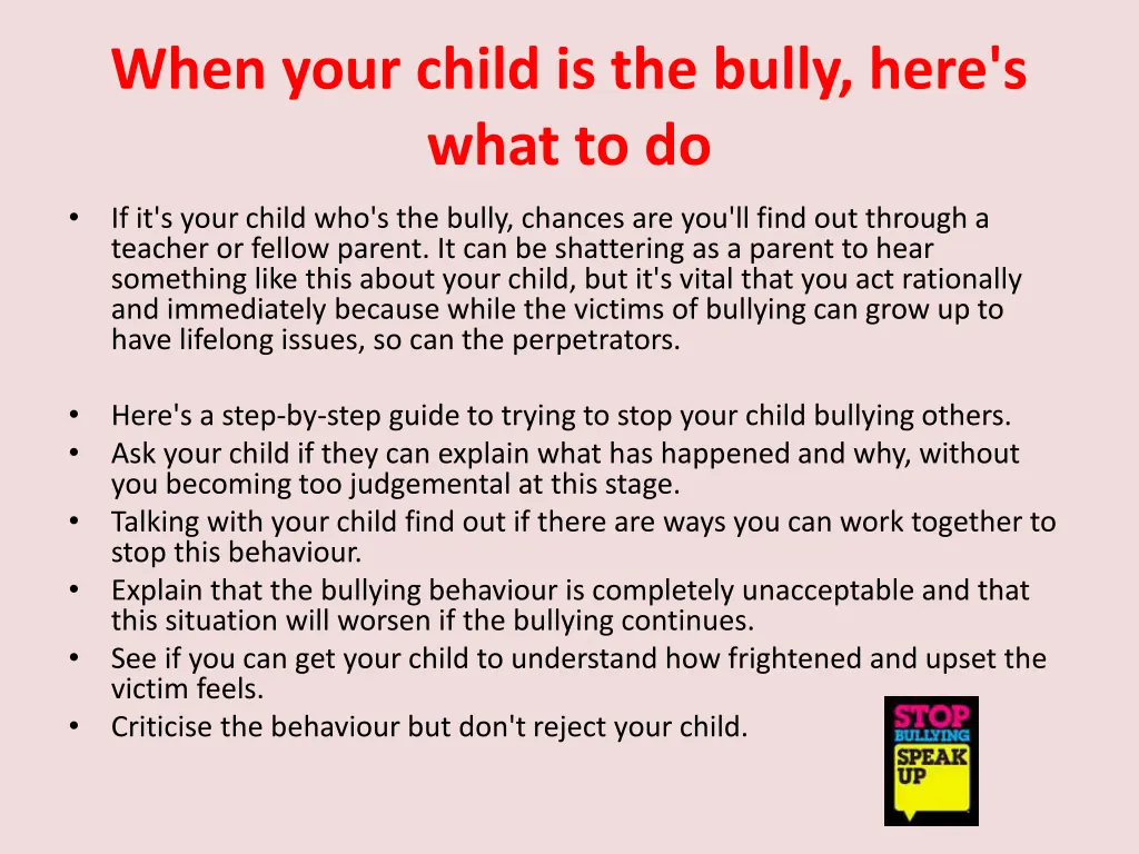 when your child is the bully here s what to do