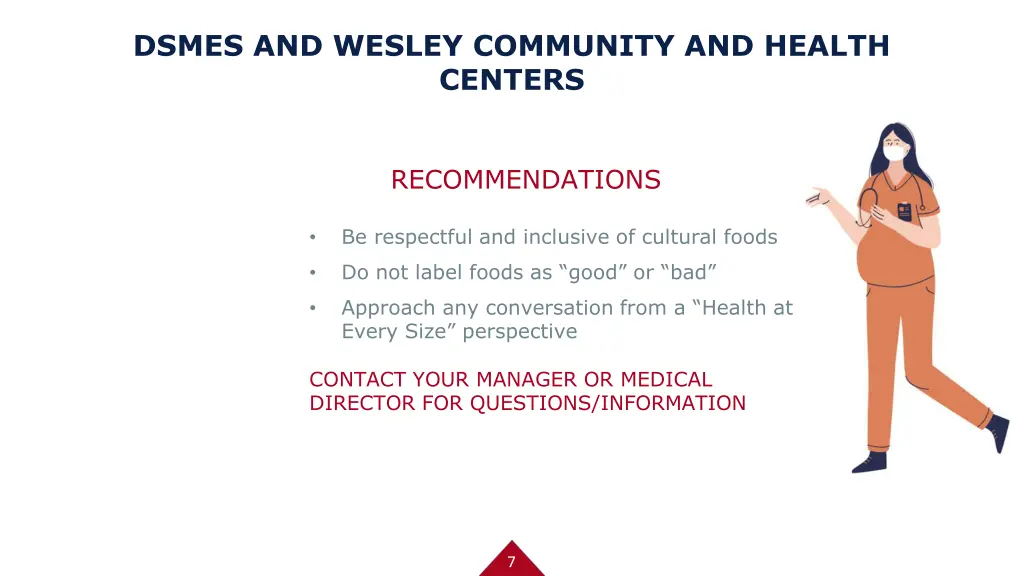 dsmes and wesley community and health centers