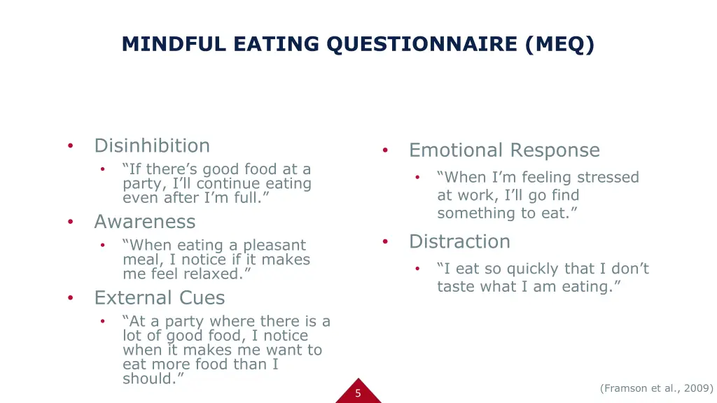 mindful eating questionnaire meq