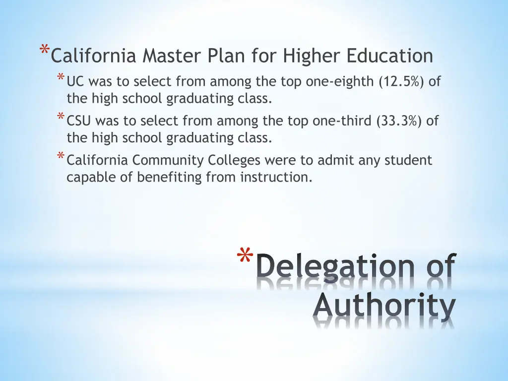 california master plan for higher education