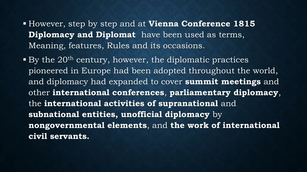however step by step and at vienna conference