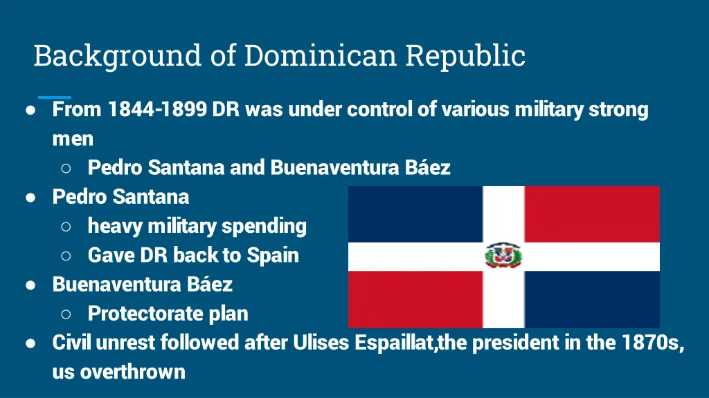 background of dominican republic