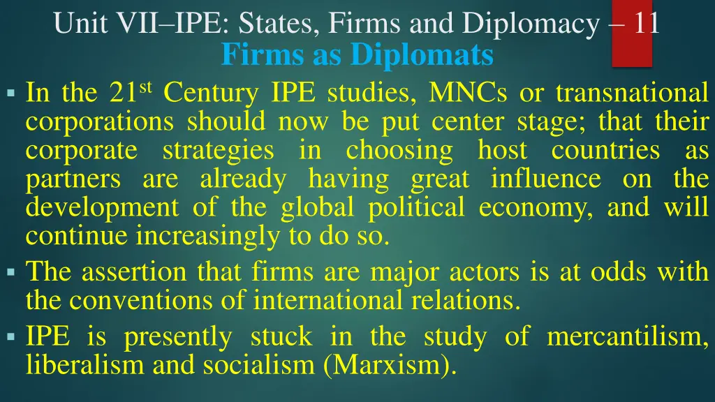 unit vii ipe states firms and diplomacy 11 firms