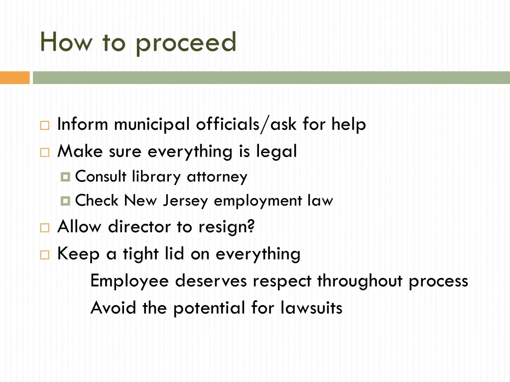 how to proceed