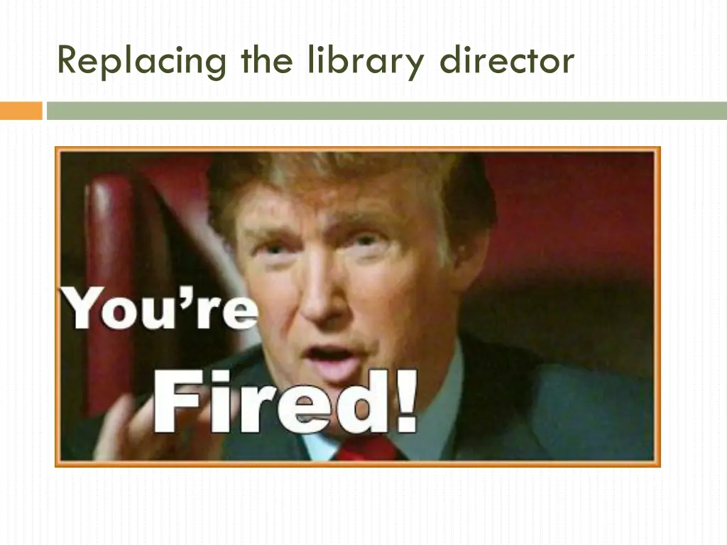 replacing the library director