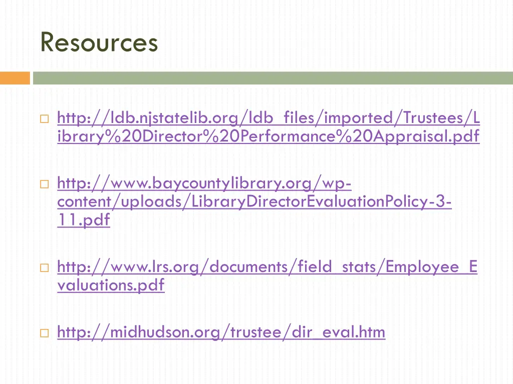 resources