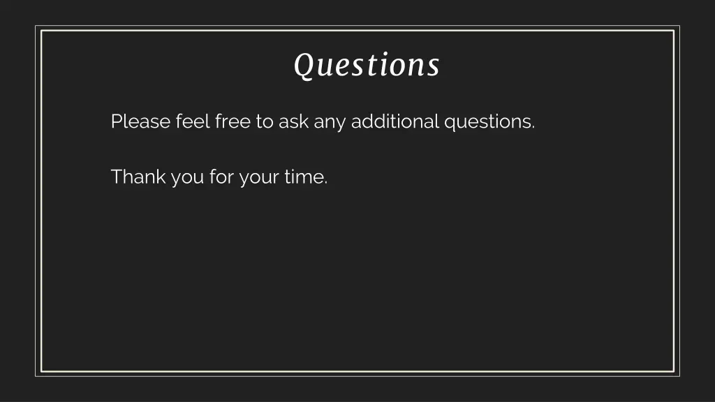 questions