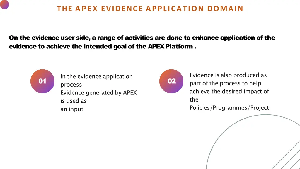 the apex evidence application domain