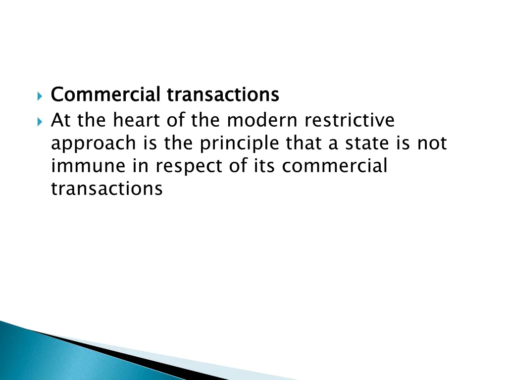 commercial transactions at the heart