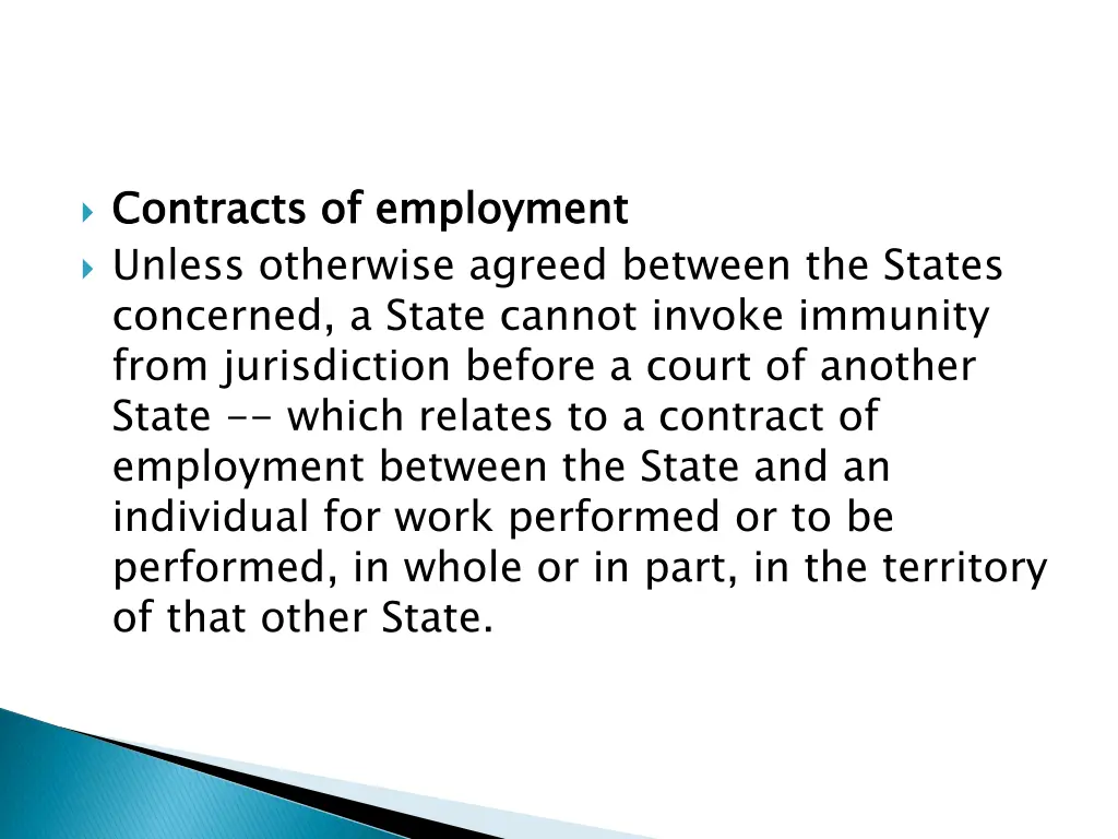 contracts of employment unless otherwise agreed
