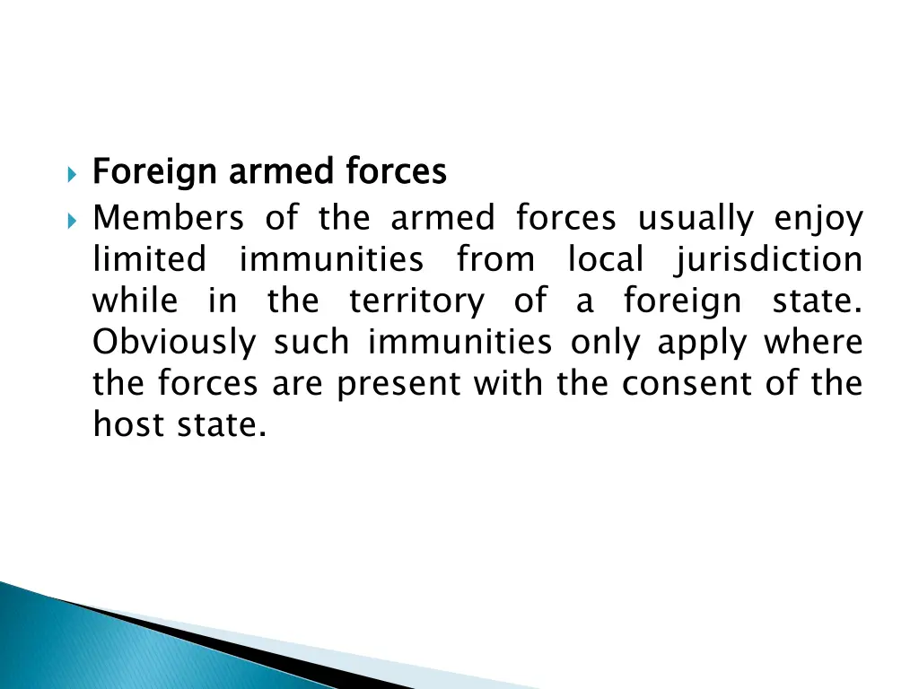 foreign armed forces members of the armed forces