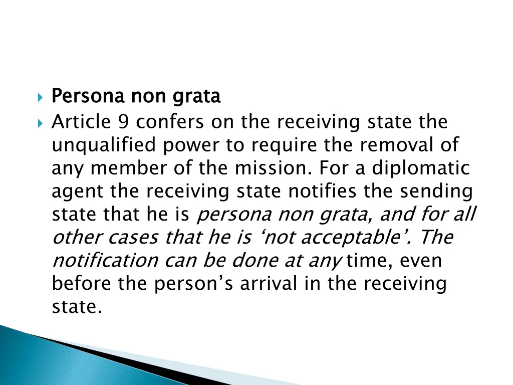 persona non grata article 9 confers