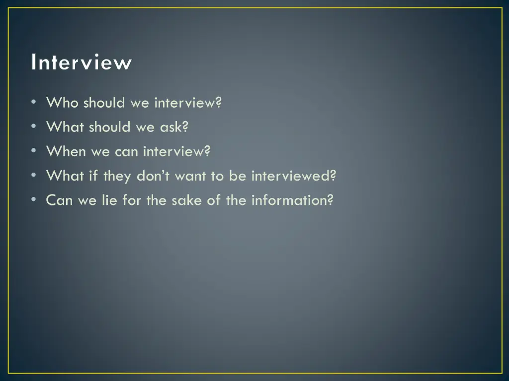 interview