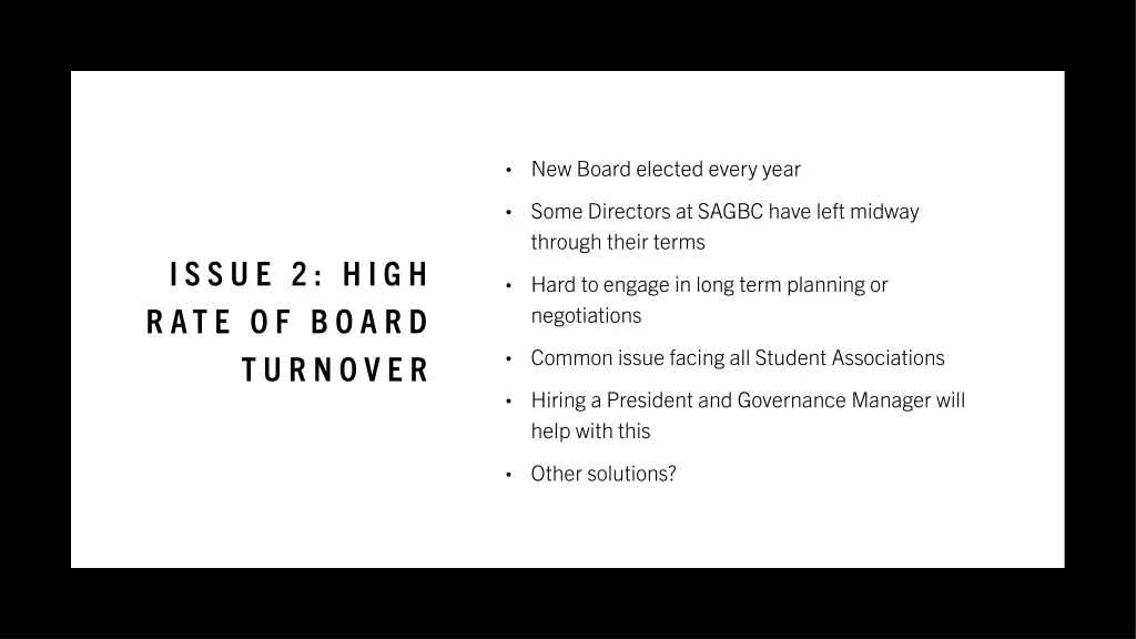new board elected every year