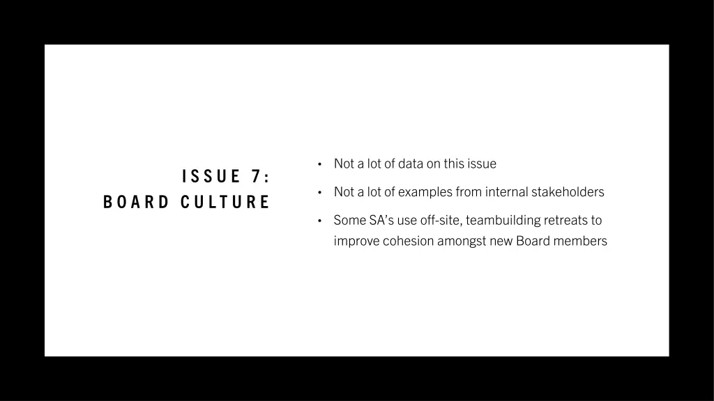 not a lot of data on this issue