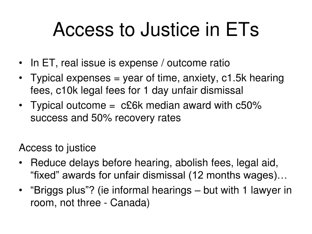 access to justice in ets