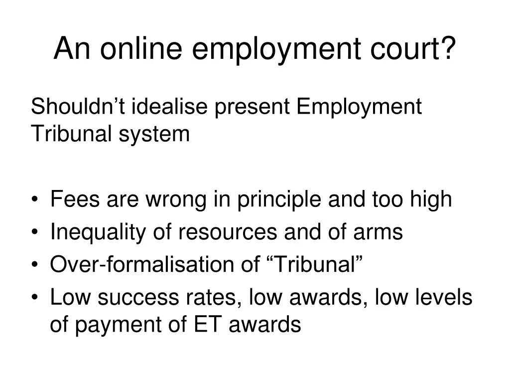 an online employment court
