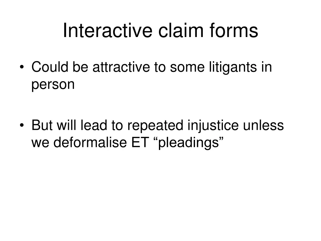 interactive claim forms