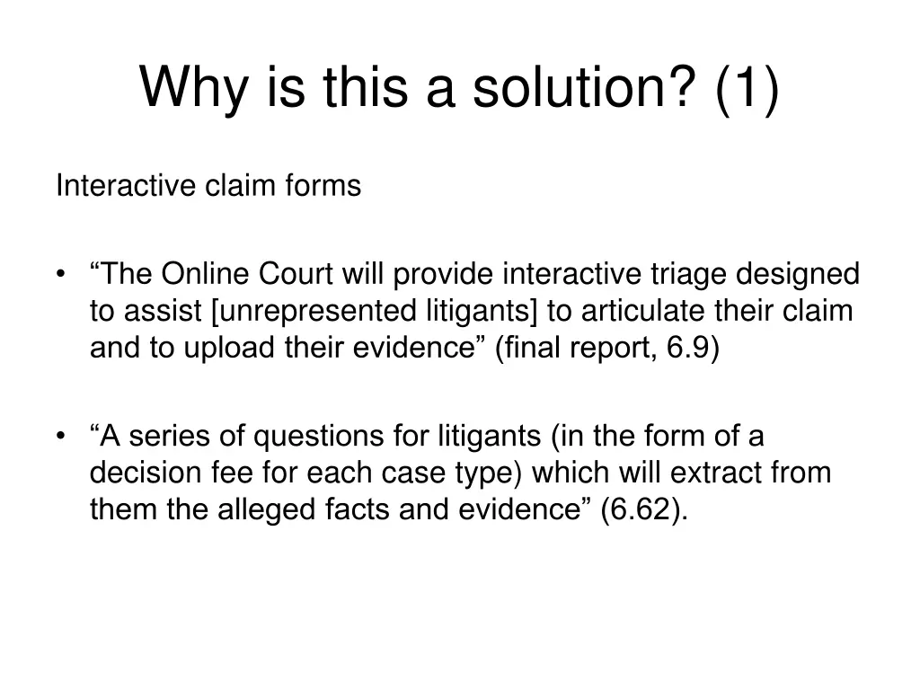 why is this a solution 1