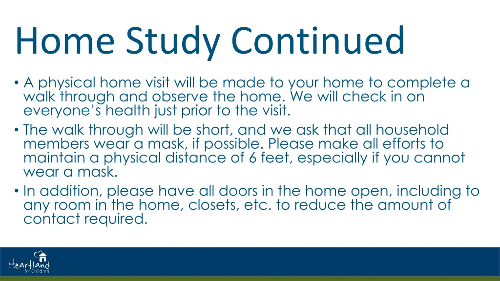 home study continued 1
