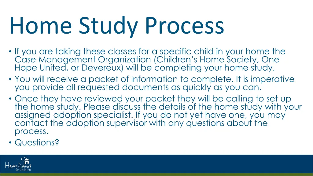 home study process