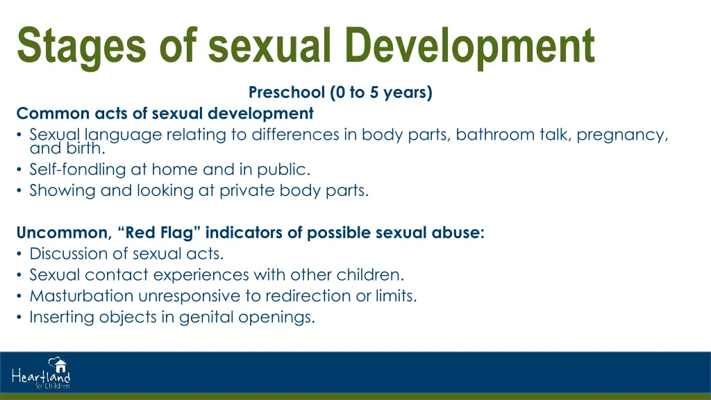 stages of sexual development