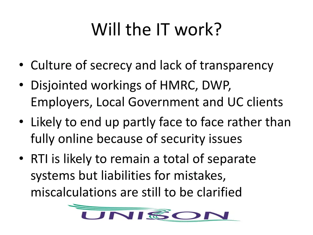 will the it work