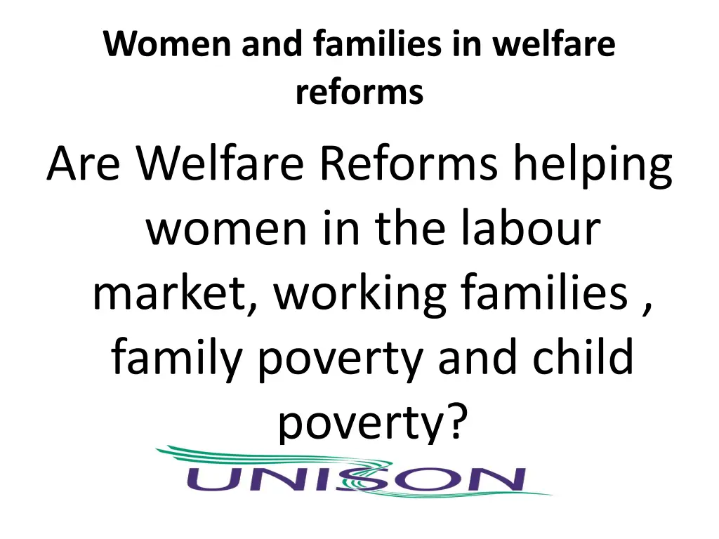 women and families in welfare reforms are welfare