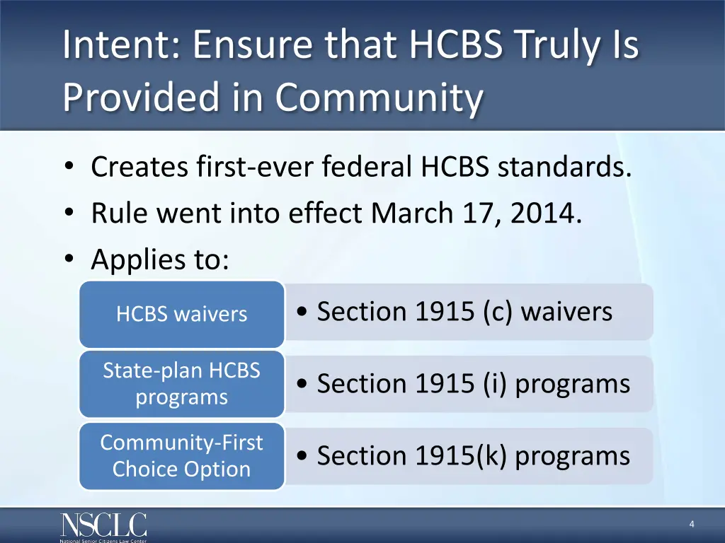 intent ensure that hcbs truly is provided