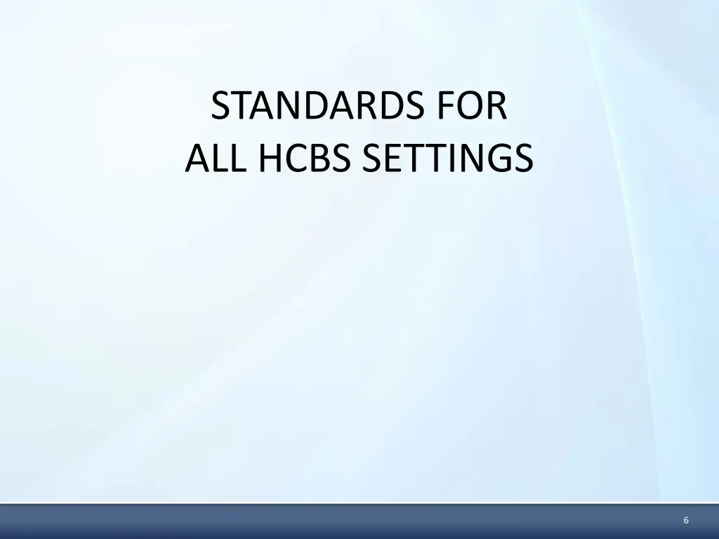 standards for all hcbs settings