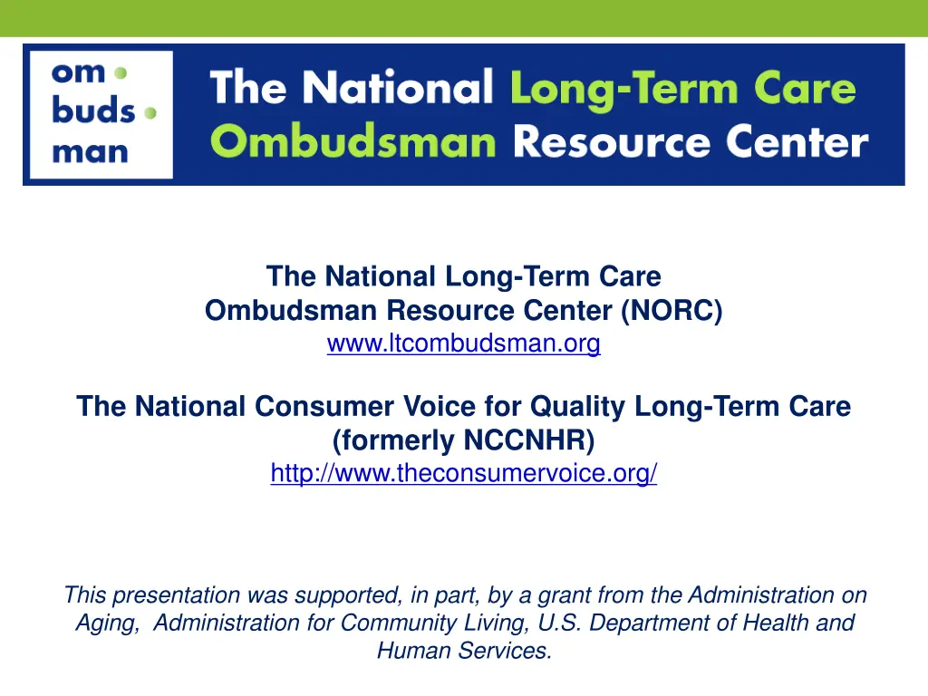 the national long term care ombudsman resource