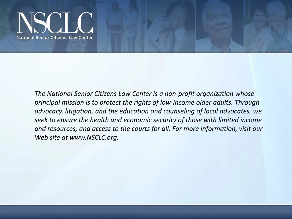 the national senior citizens law center