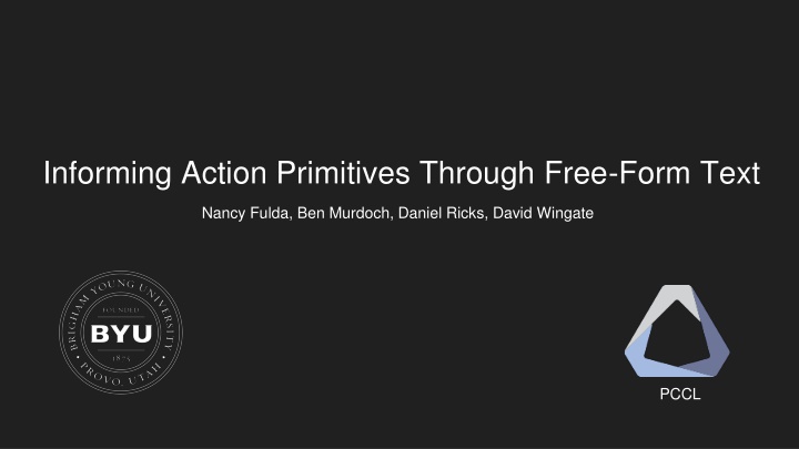 informing action primitives through free form text