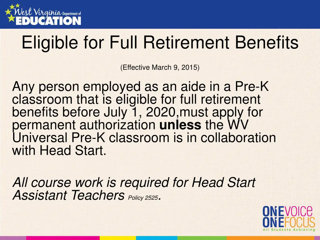 eligible for full retirement benefits