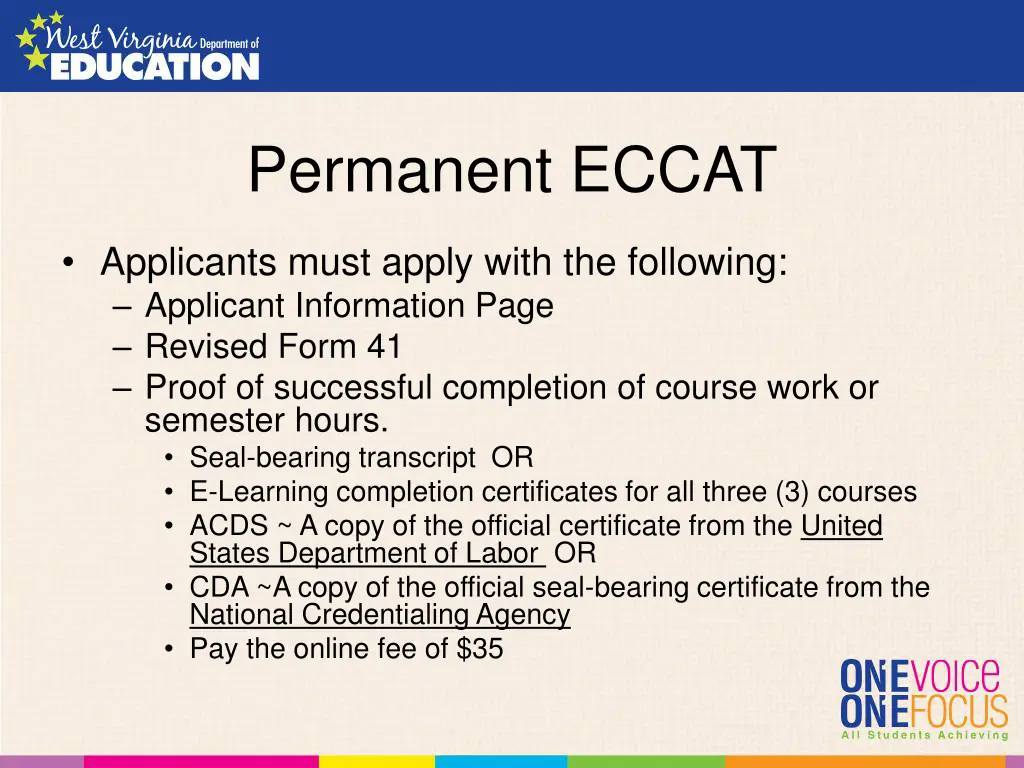 permanent eccat