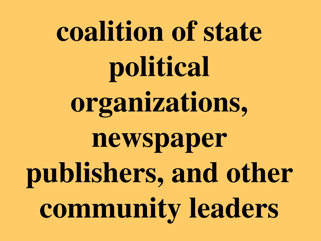 coalition of state political organizations