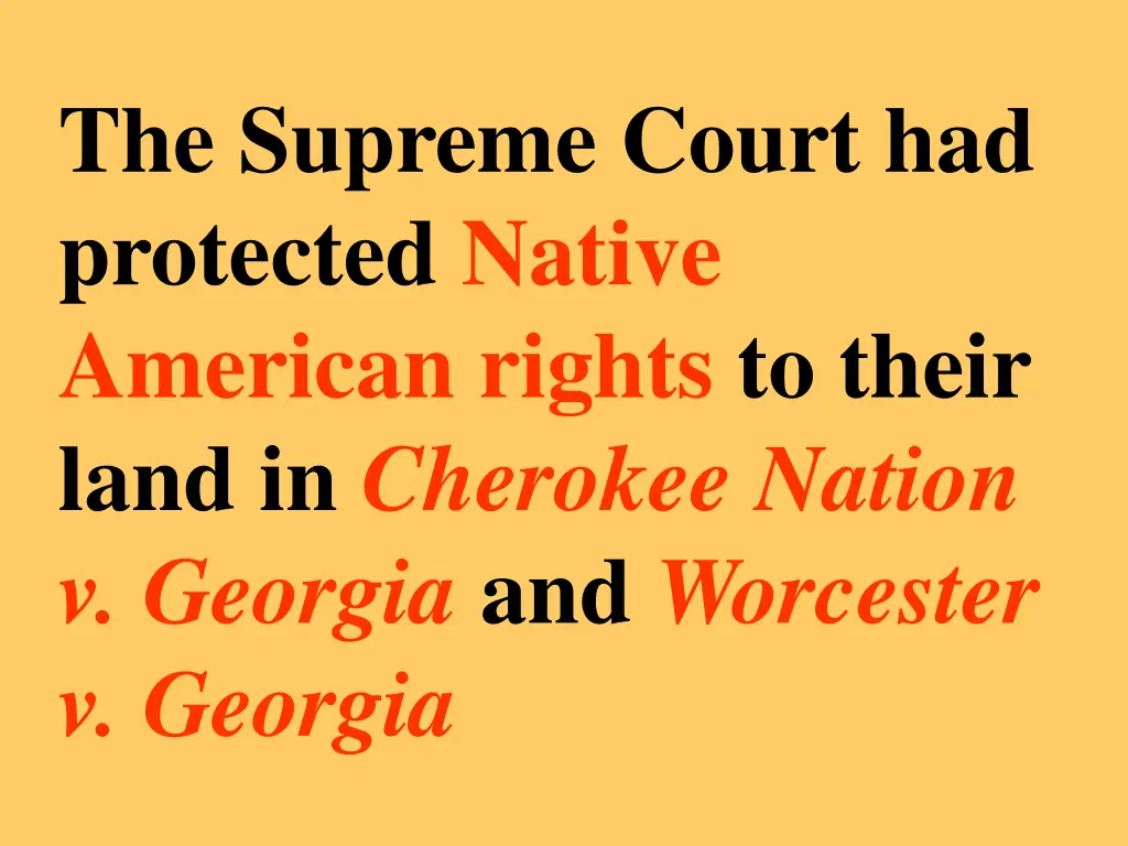 the supreme court had protected native american